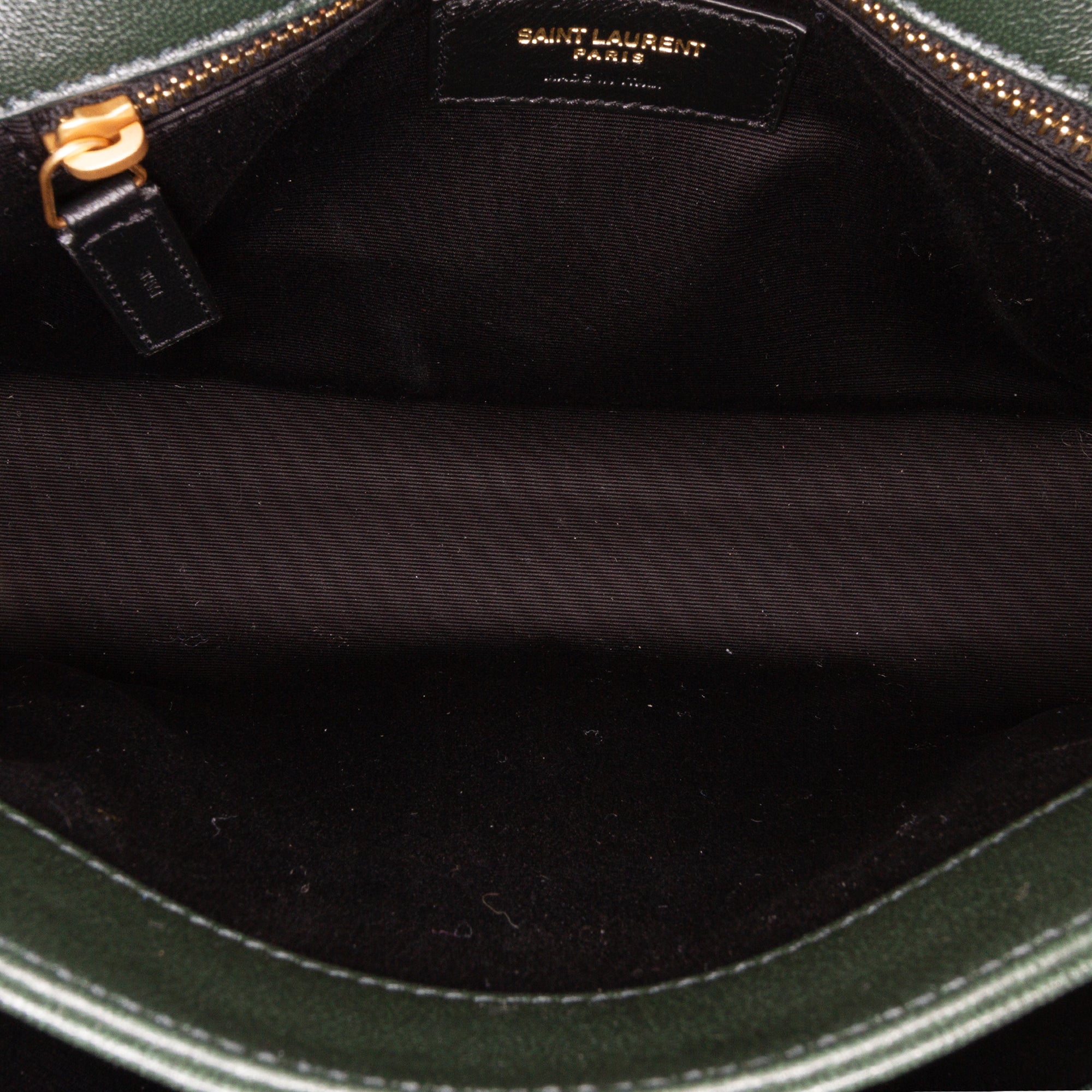 Saint Laurent | Pre-Owned Small Quilted Lambskin Becky Chain Shoulder Bag | Green/Dark Green