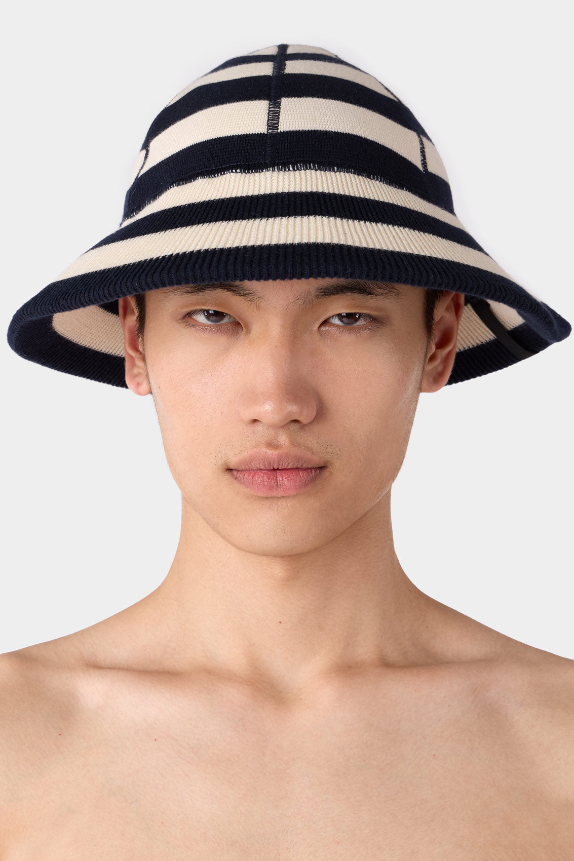 Magliaunita Bucket Hat | Unisex | Cream x Blue Stripes