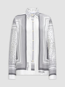 Paulina Silk Shirt | White/Black