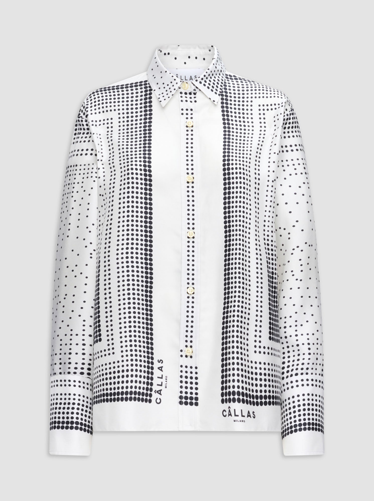 Paulina Silk Shirt | White/Black