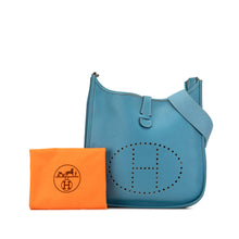 Hermes | Pre-Owned Clemence Evelyne II GM | Blue/Light Blue