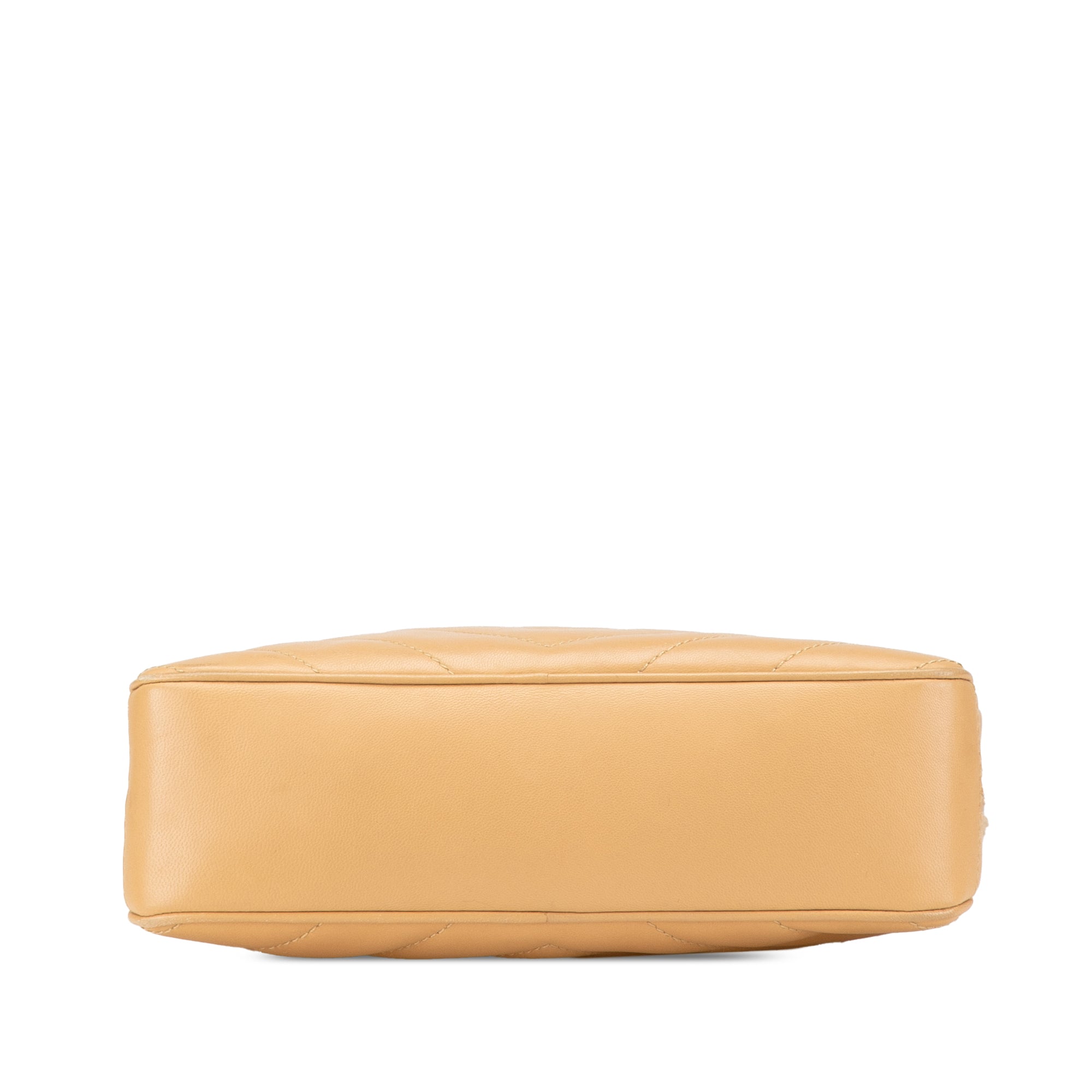 Chanel | Pre-Owned CC Chevron Quilted Lambskin Chain Shoulder Bag | Brown/Beige