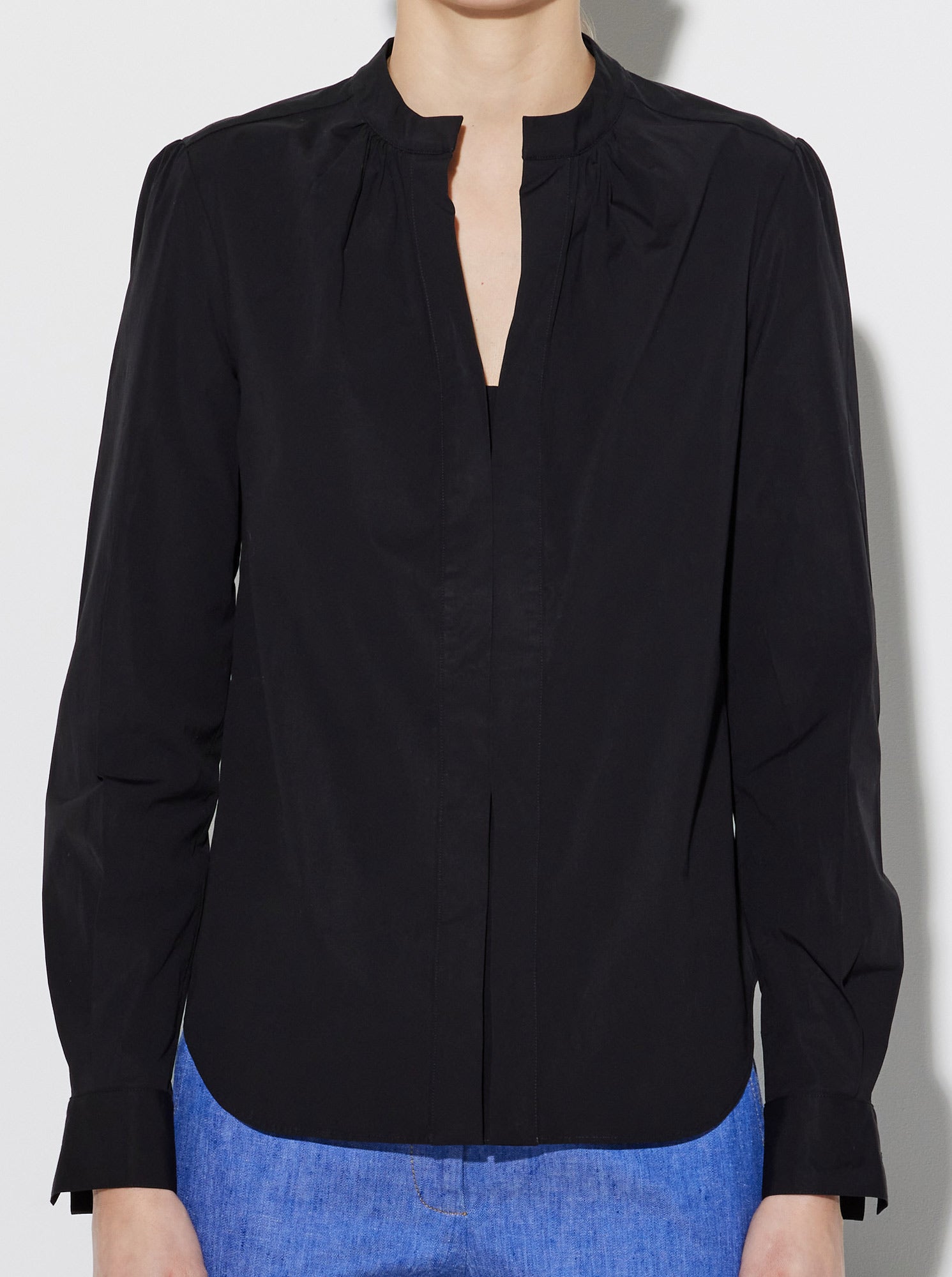 Olympia Poplin Blouse | Black
