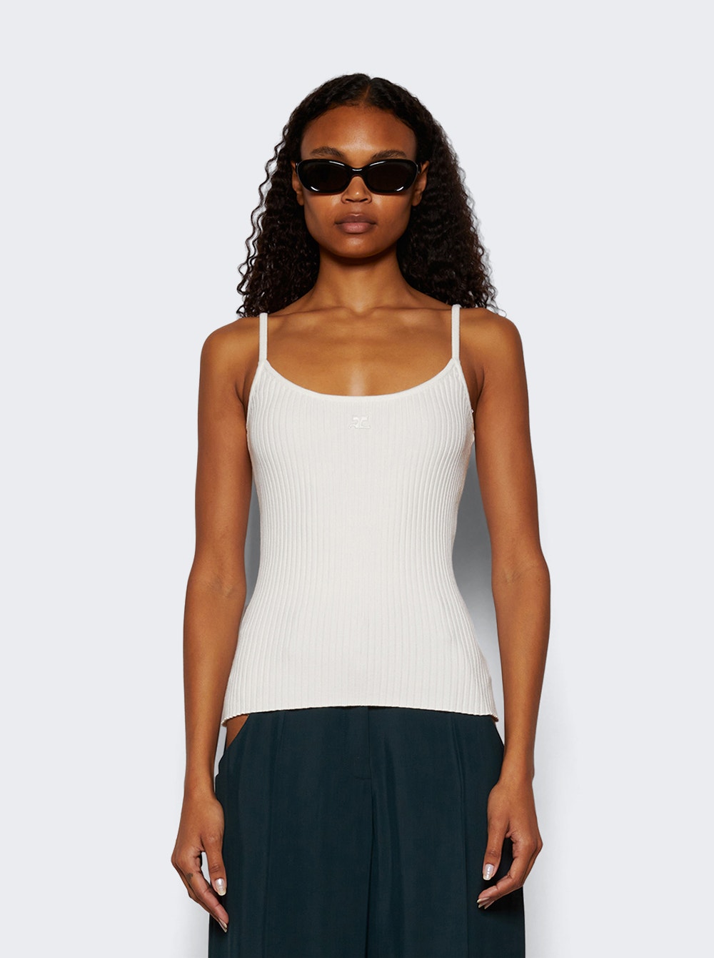 Women | Courrèges | Reedition Knit Tank Top | White