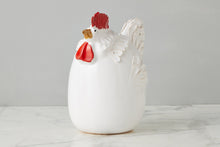 Ceramic Country French Rooster | White | Large