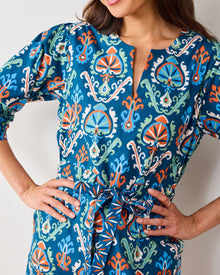 Eclectic Ikat - Genevieve Dress - Navy - Printfresh