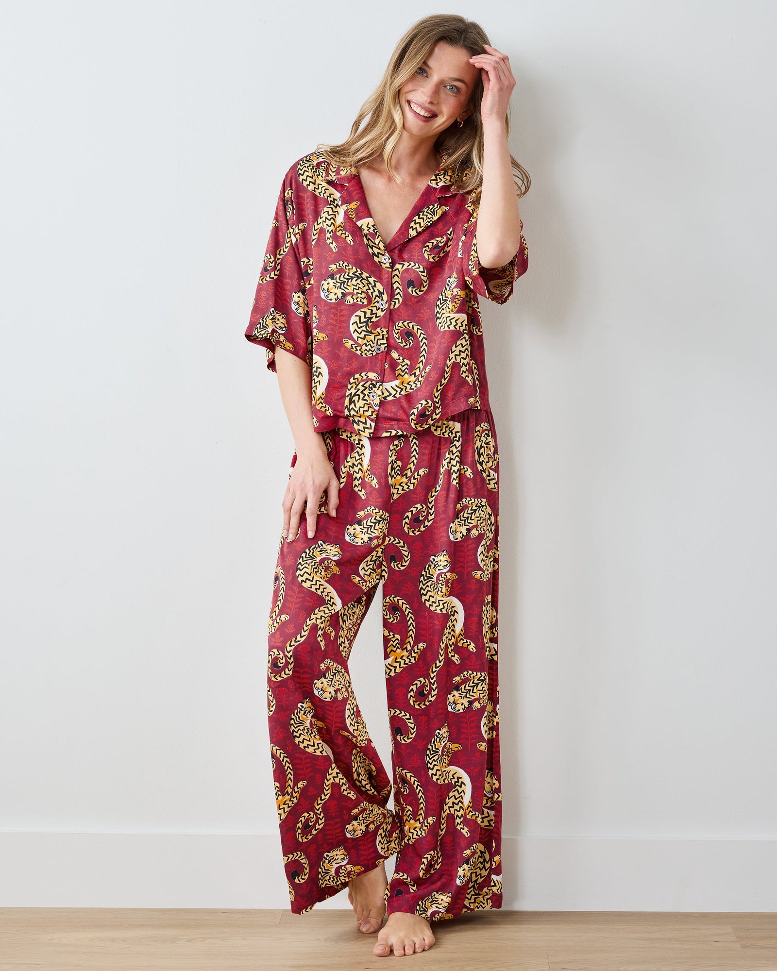 Twisted Tiger - Eco Satin Wildest Dreams Set - Merlot - Printfresh