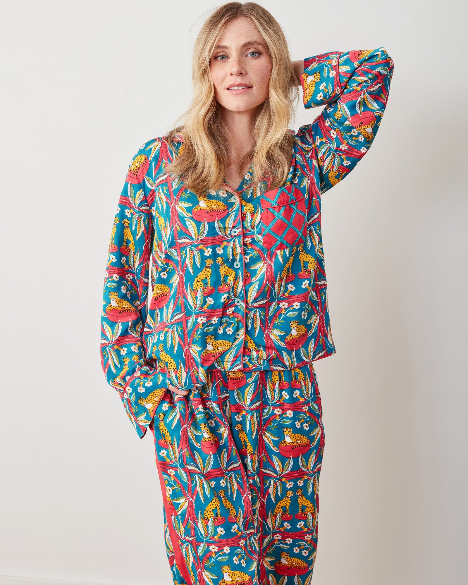 Royal Cheetah - Eco Satin Rittenhouse Set - Ruby & Jade - Printfresh