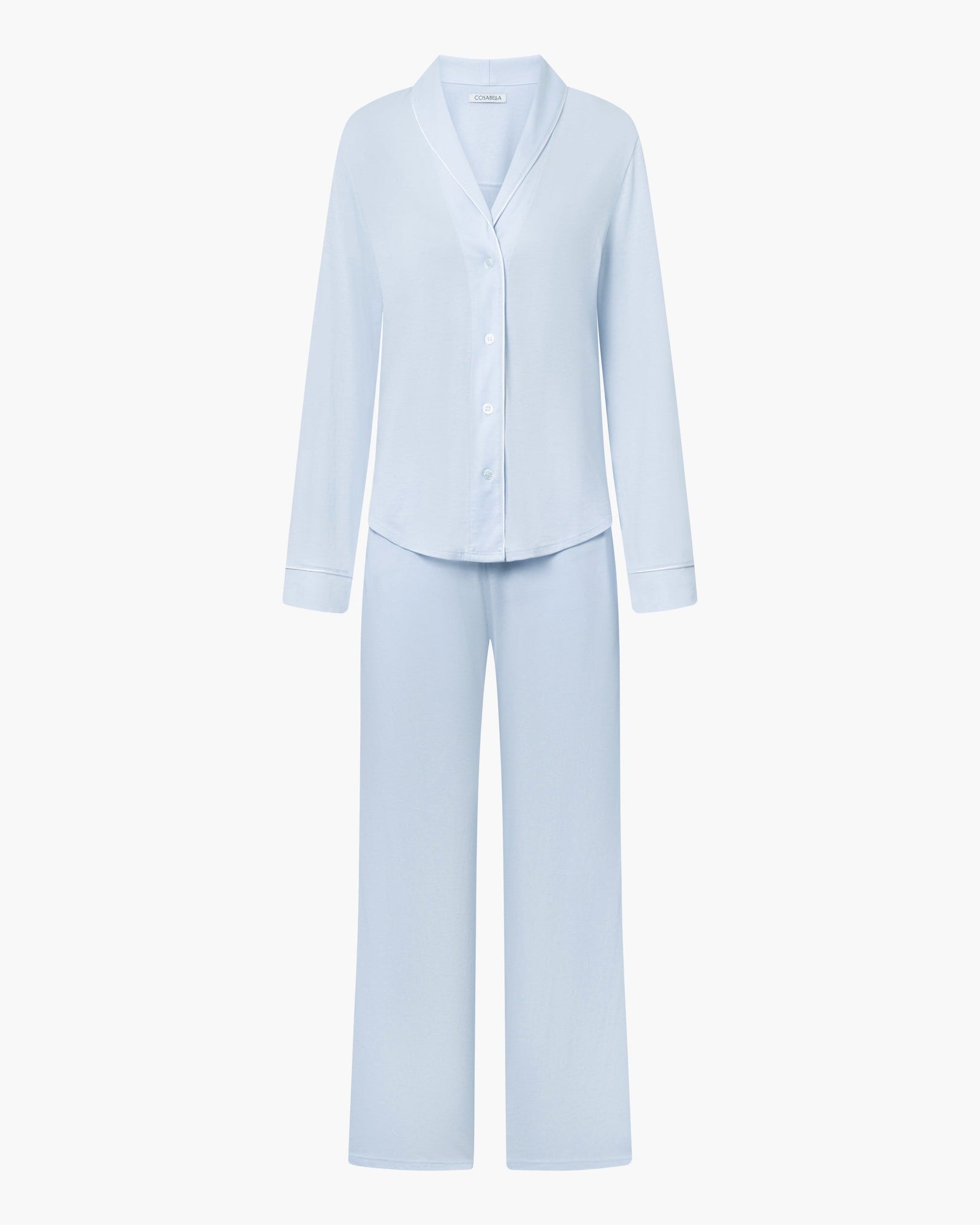 Blue Set - Pima Lusso Long Sleeve Top & Pant Set