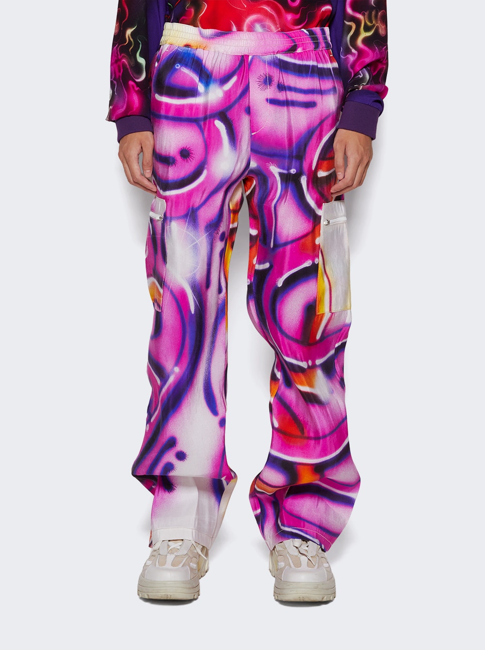 Men | Casella Meyer | Silk Cargo Pants | Purple