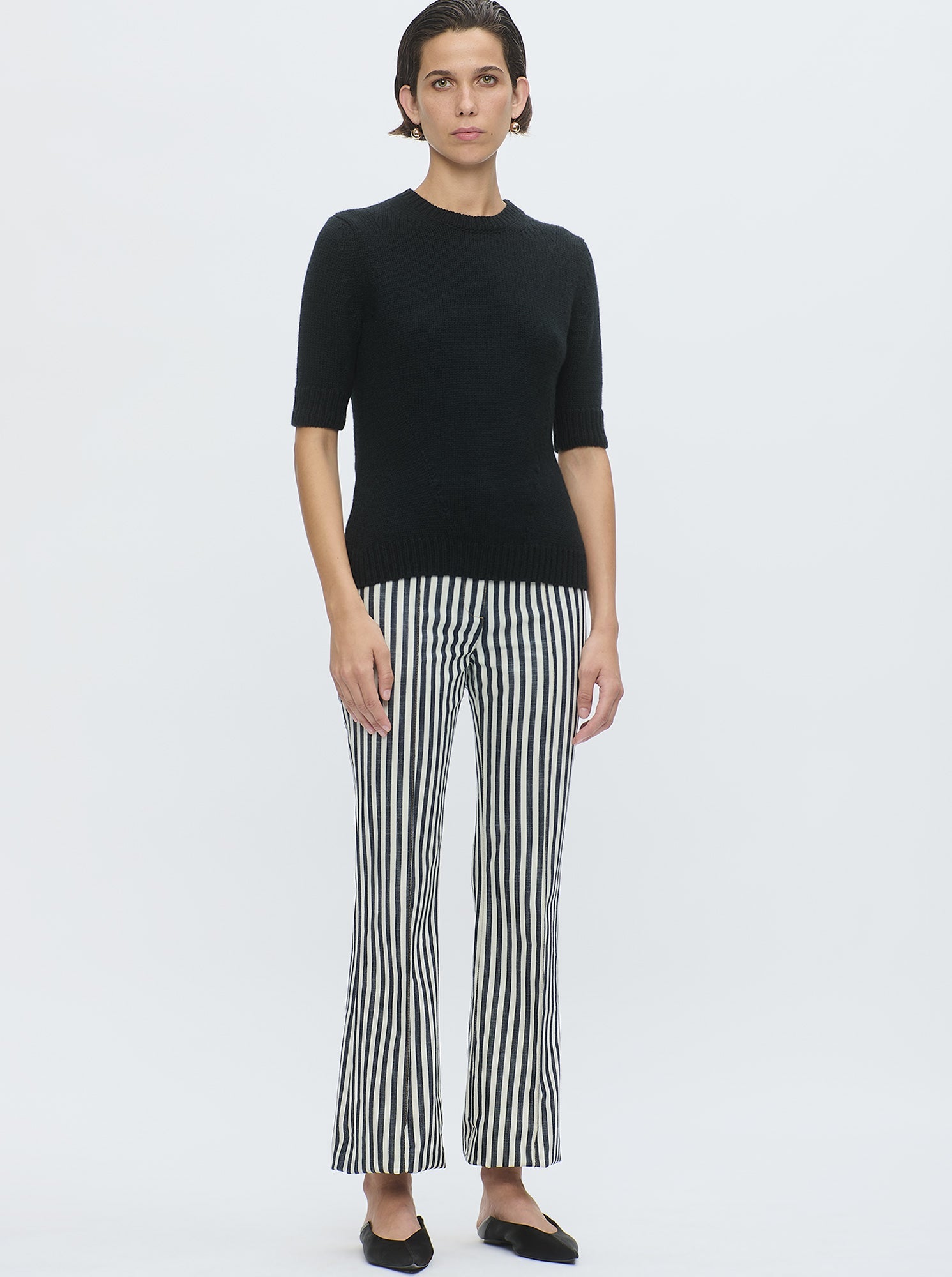 Portia Crewneck Cashmere Sweater | Black