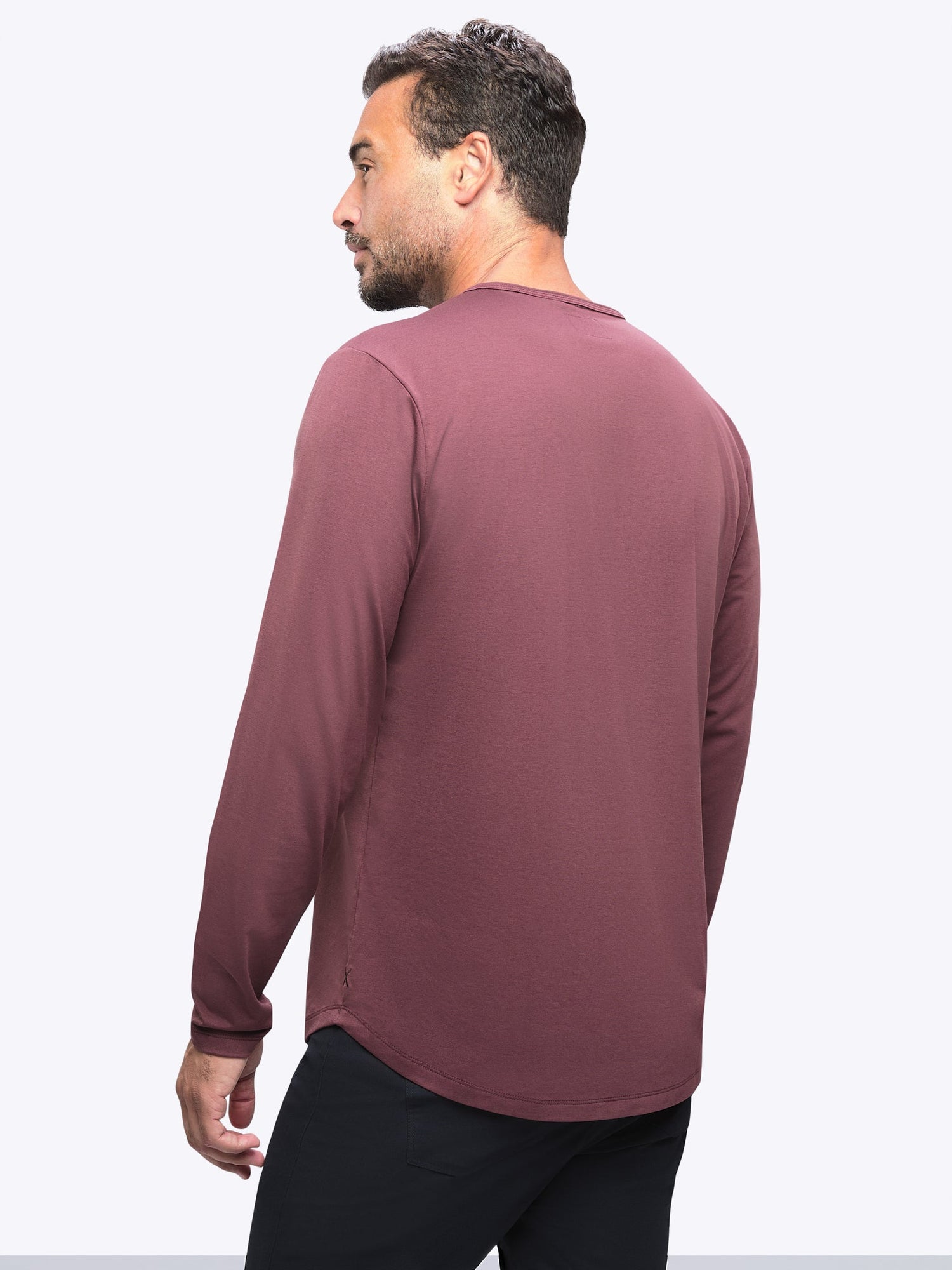 AO Long Sleeve Henley Curve-Hem | Port Signature-fit PYCA Pro