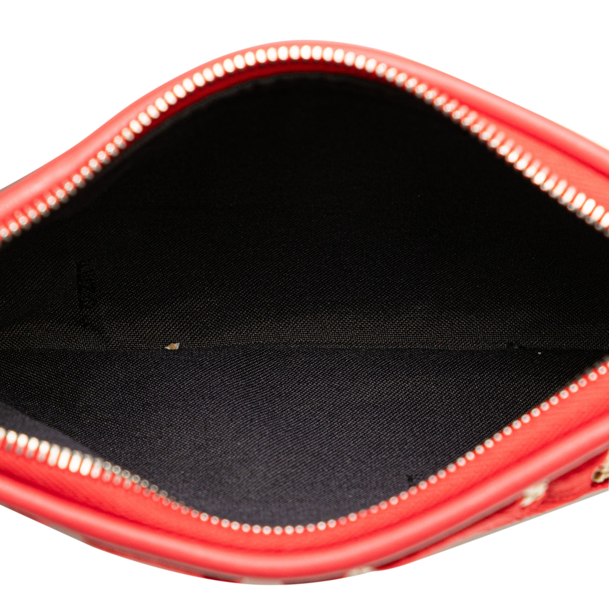 Fendi | Pre-Owned Zucca Leather and Raffia Triplette Clutch | Brown/Beige