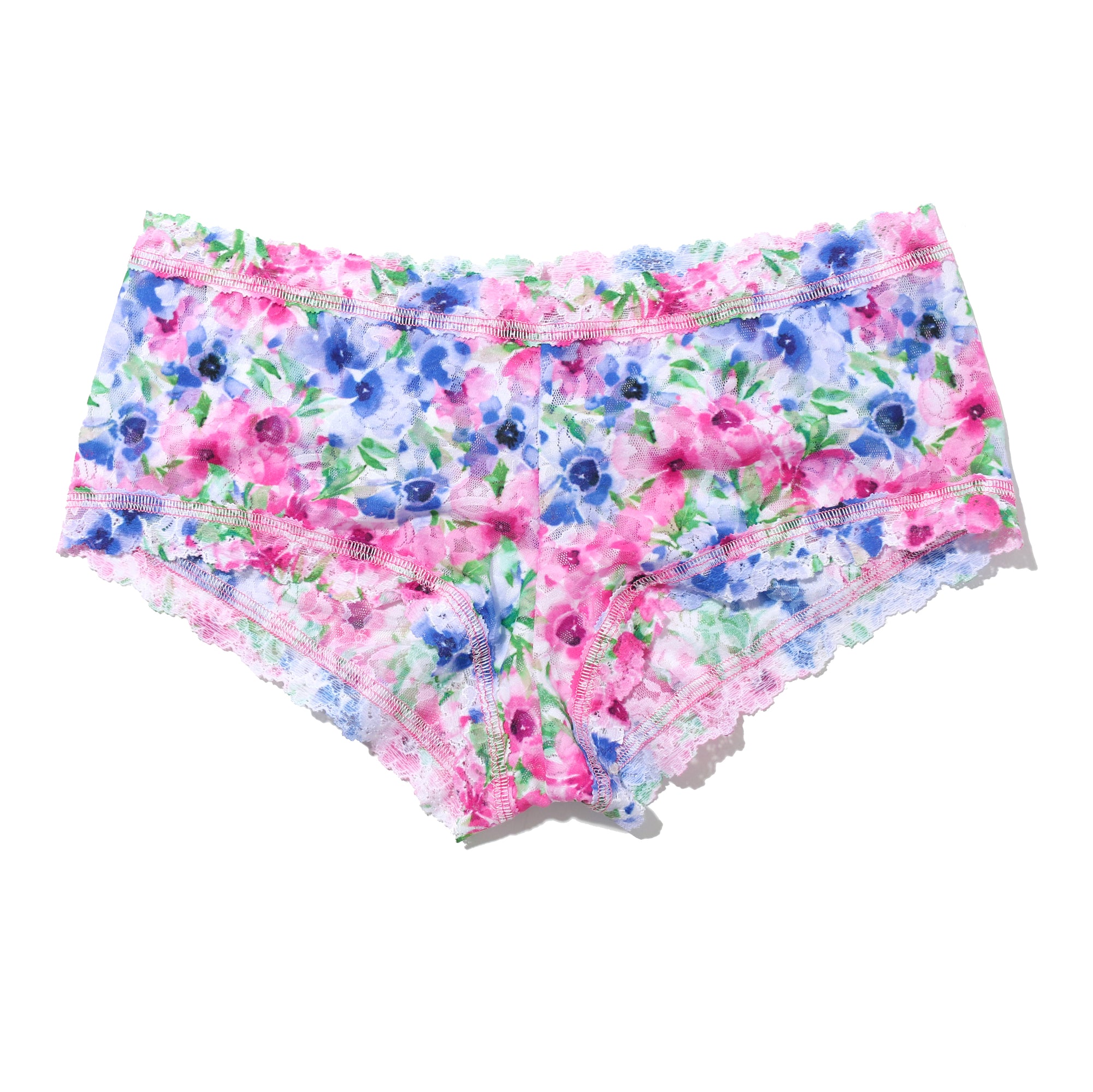 Signature Lace Boyshort | Paint And Pour (White)