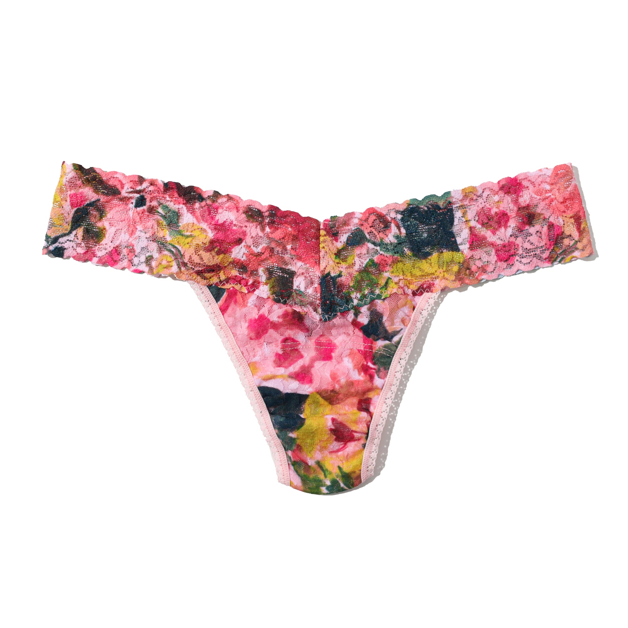 Signature Lace Low Rise Thong | Masterpiece (Pink)