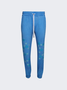 Men | Amiri | Pigment Spray Star Sweatpants | Heather Carolina Blue