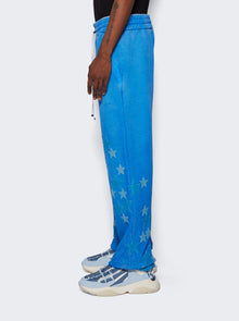 Men | Amiri | Pigment Spray Star Sweatpants | Heather Carolina Blue