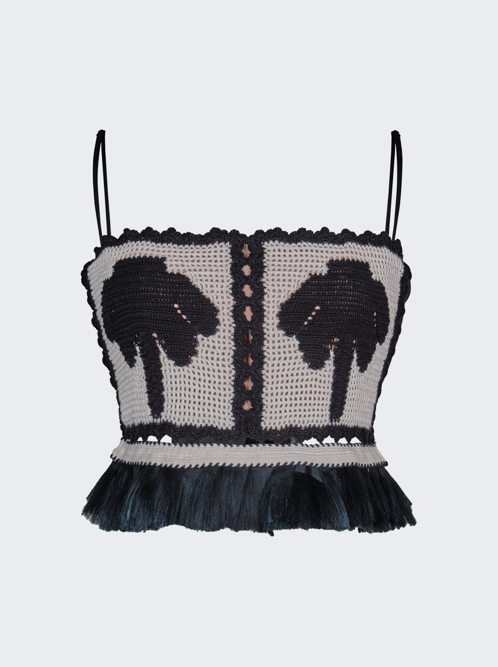 Johanna Ortiz | Saguaro Crop Top | Black