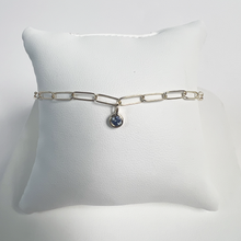 Birthstone Paperclip Bracelet | 10K Yellow Gold