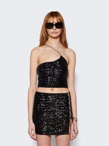 Women | Oséree | Sequined One Strap Top | Black