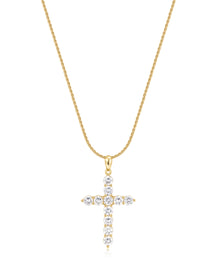 Posh Cross Necklace | Plated Gold