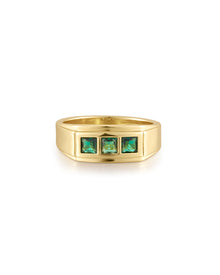 Stepdad Emerald Ring | Plated Gold