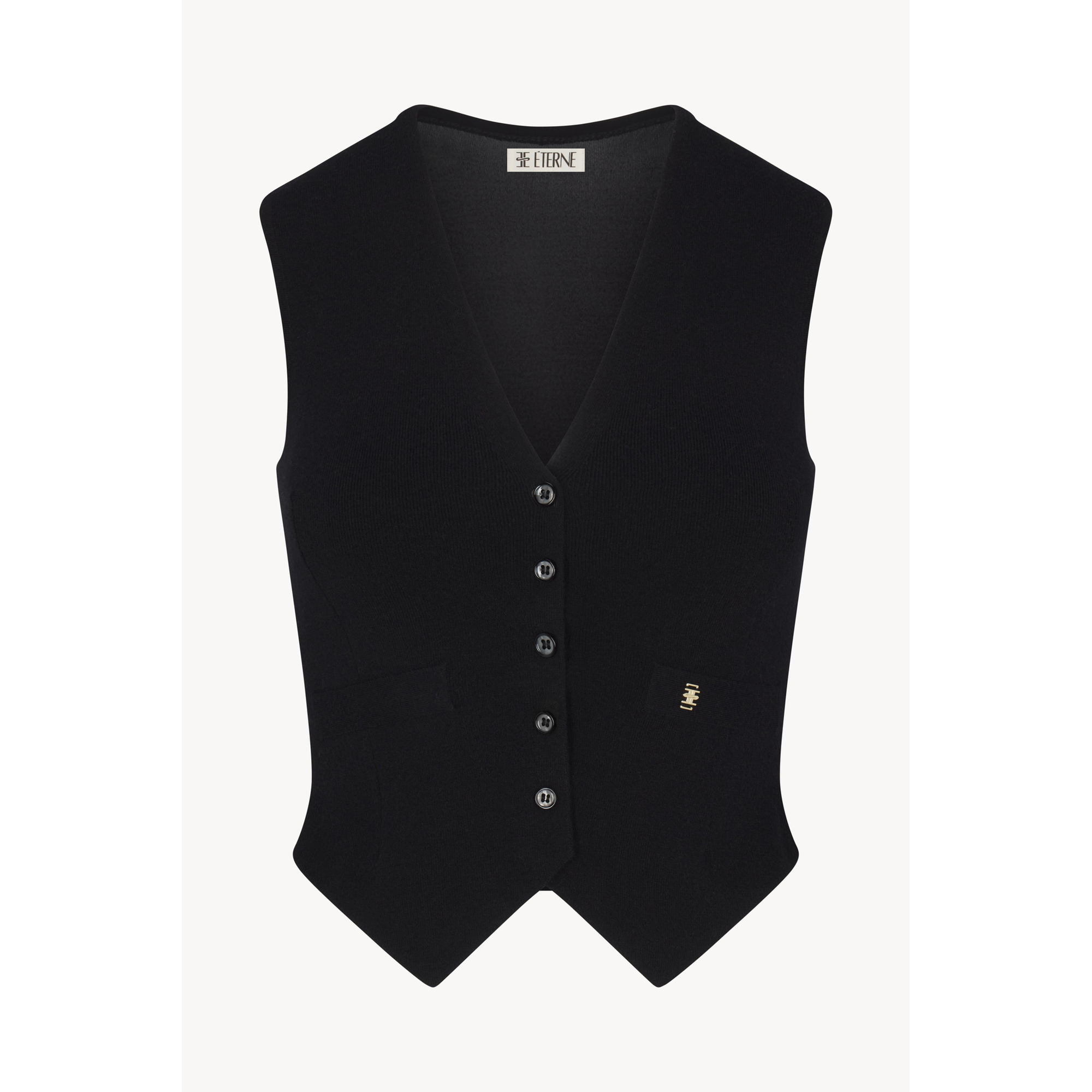 Paige Cashmere Vest | Black