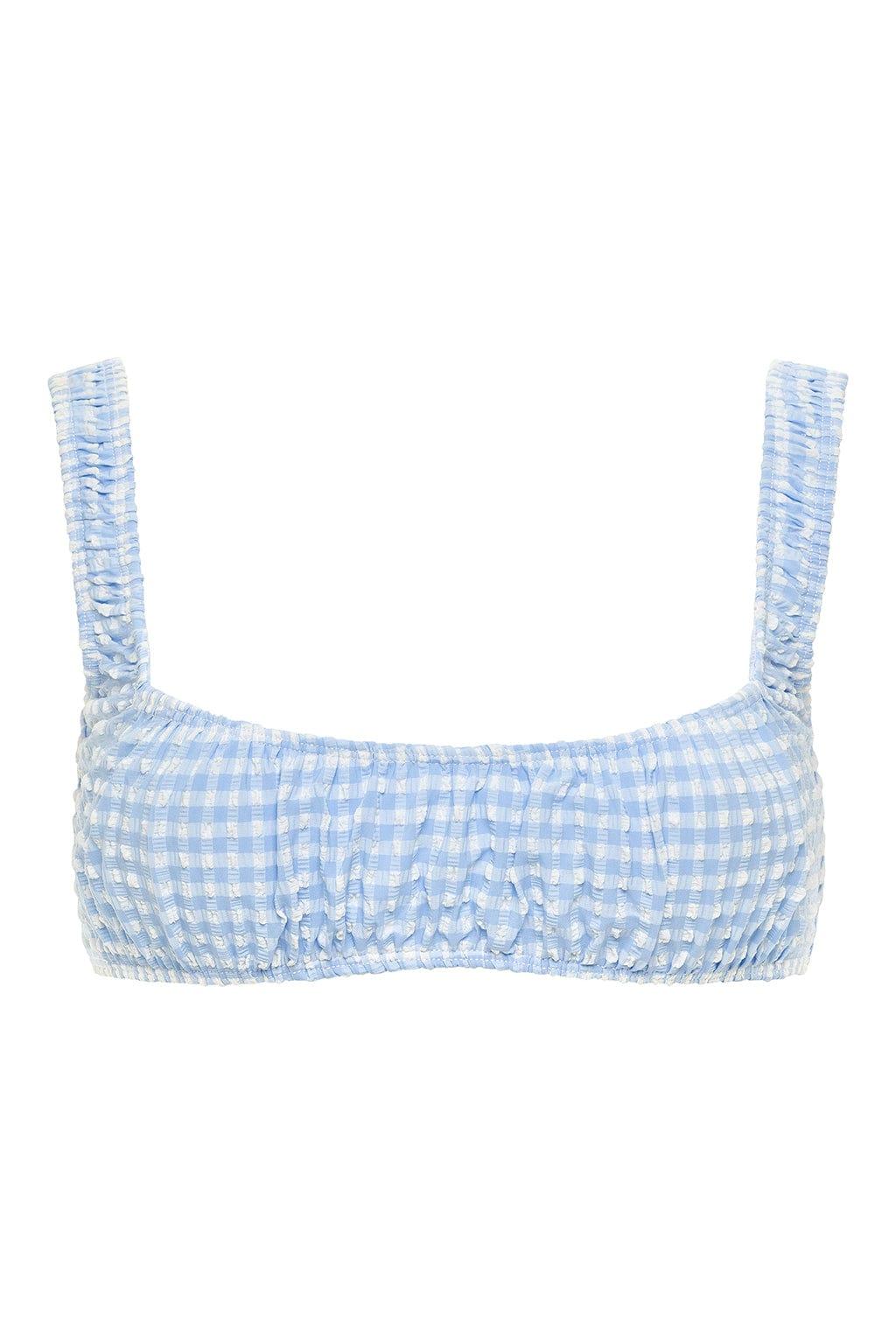 Zoe Sport Top | Peri Micro Gingham