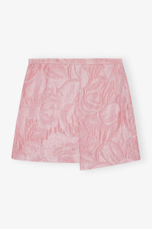 Pink Textured Cloqué Mini Skirt | Bleached Mauve
