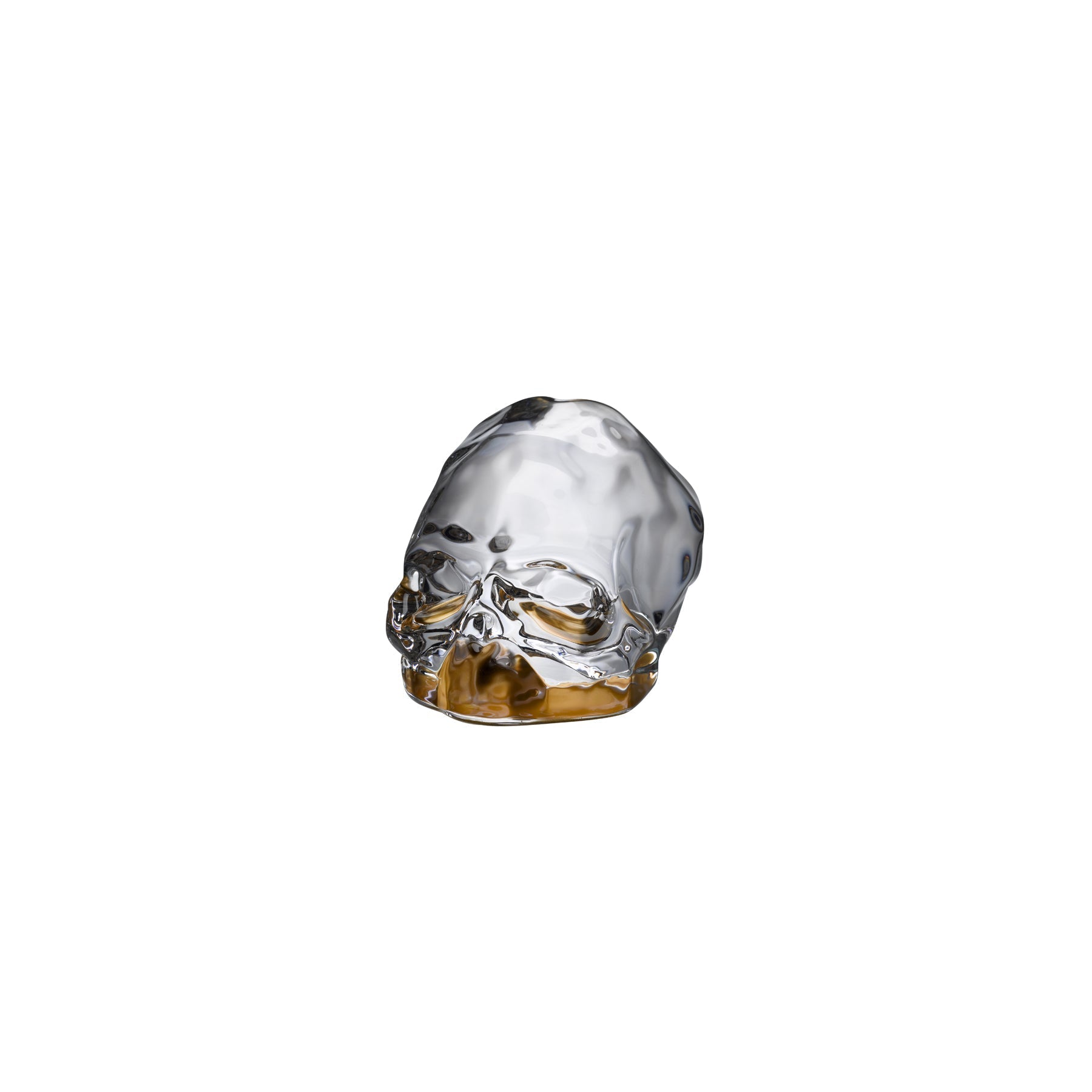 Memento Mori Faceted Skull - Small | Copper Coated Clear Crystal