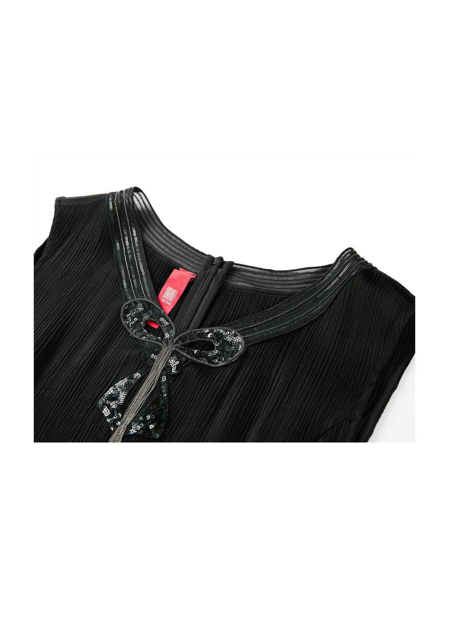 Pleated Triacetate Dress | Black