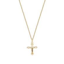 The Pointed Edge Crucifix Necklace | 18KT Gold Vermeil & Sterling Silver