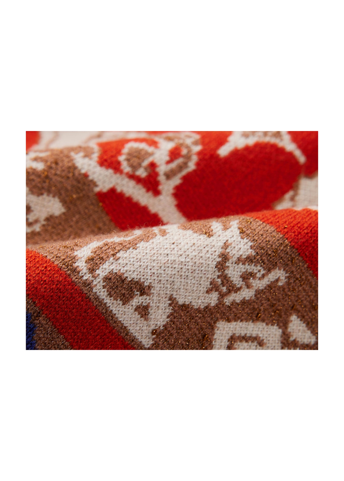 Printed Knit Sweater | Orange