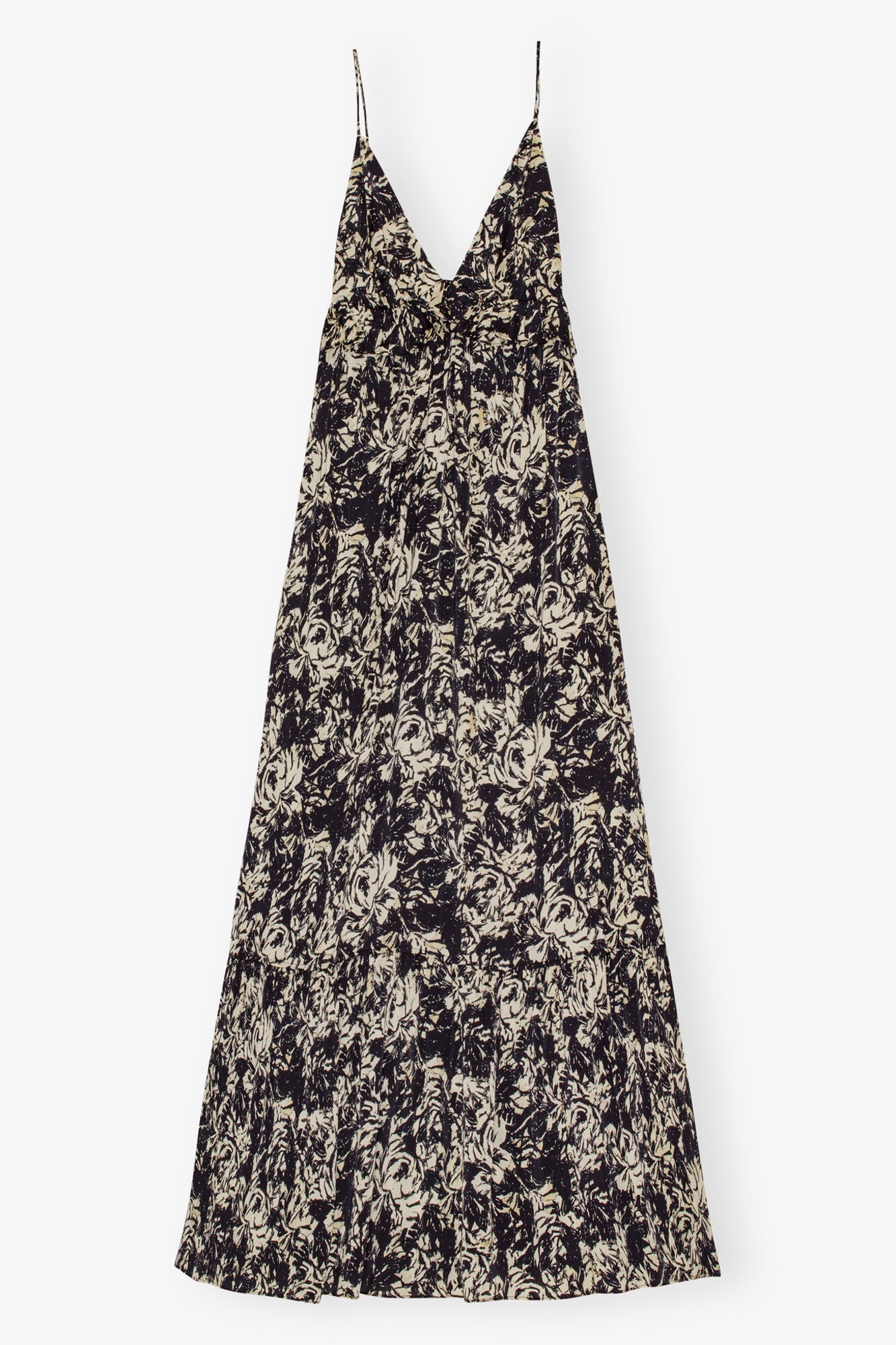 Printed Satin Strap Dress | Flan