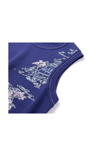 Printed Sleeveless Top | Purple