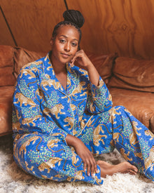 Bagheera - Long Sleep Set - Sapphire - Printfresh