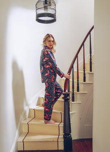 Queen Lotus - Long Sleep Set - Indigo - Printfresh