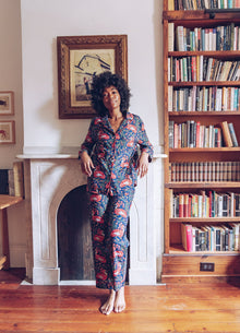 Queen Lotus - Long Sleep Set - Indigo - Printfresh