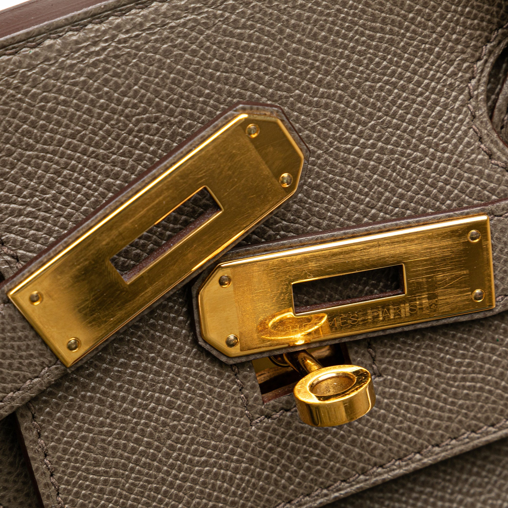 Hermes | Pre-Owned Epsom Birkin Retourne 30 | Brown/Taupe