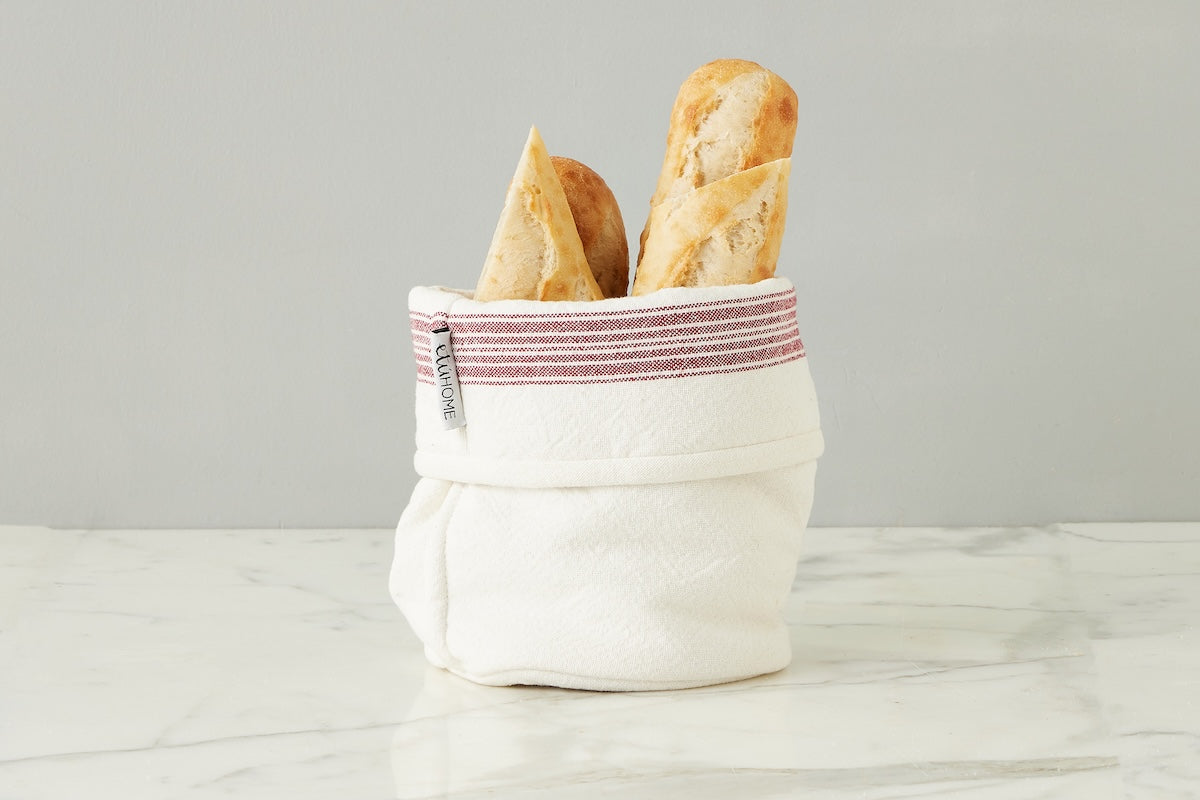 Bistro Bag | Vintage Merlot Red Stripe | Set of 2