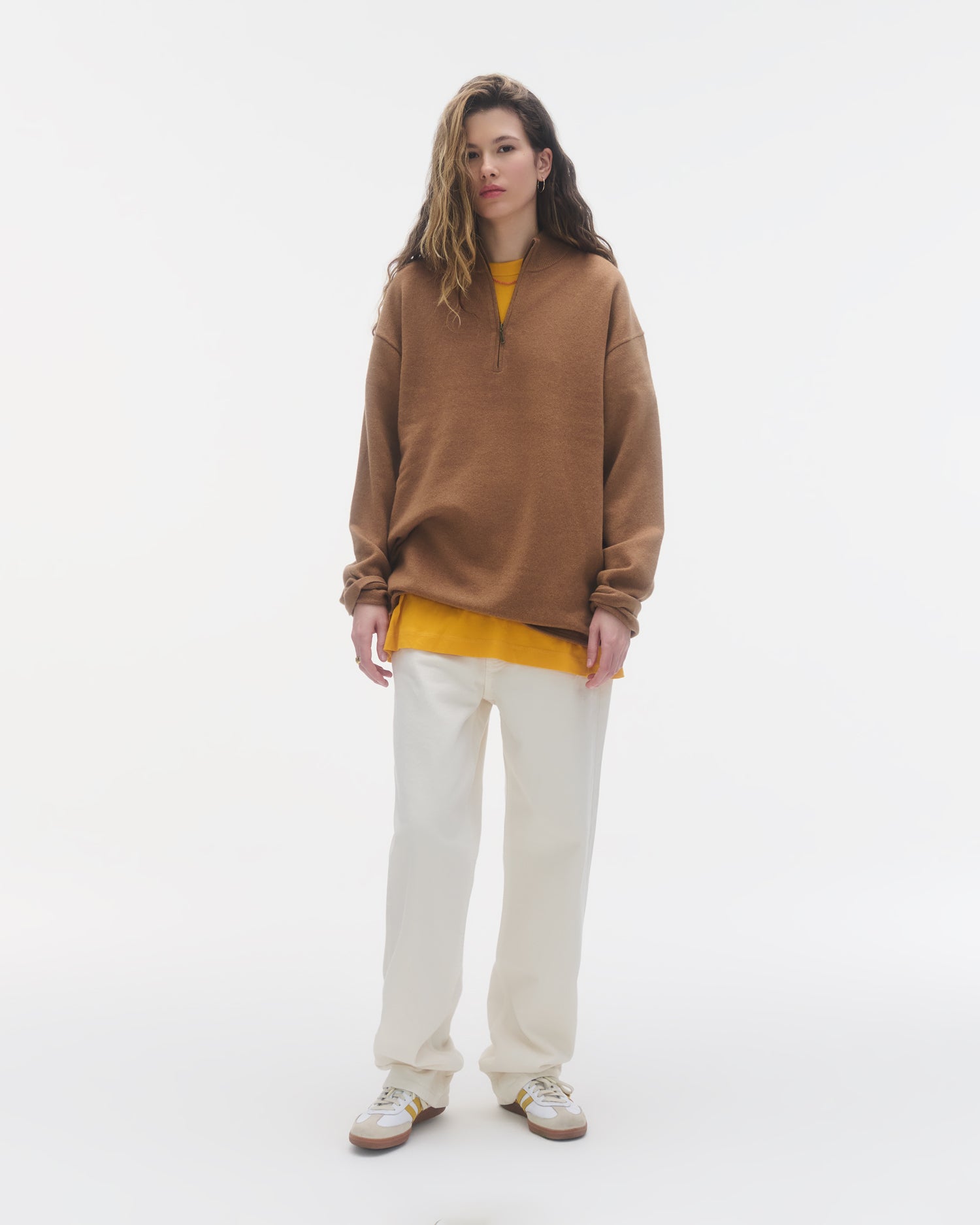 Quarter Zip Pullover | Almond