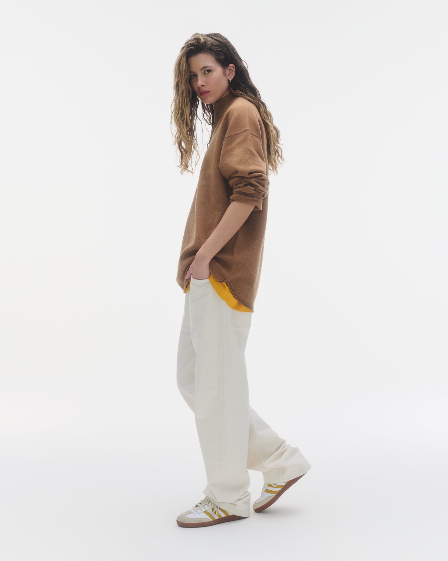 Quarter Zip Pullover | Almond