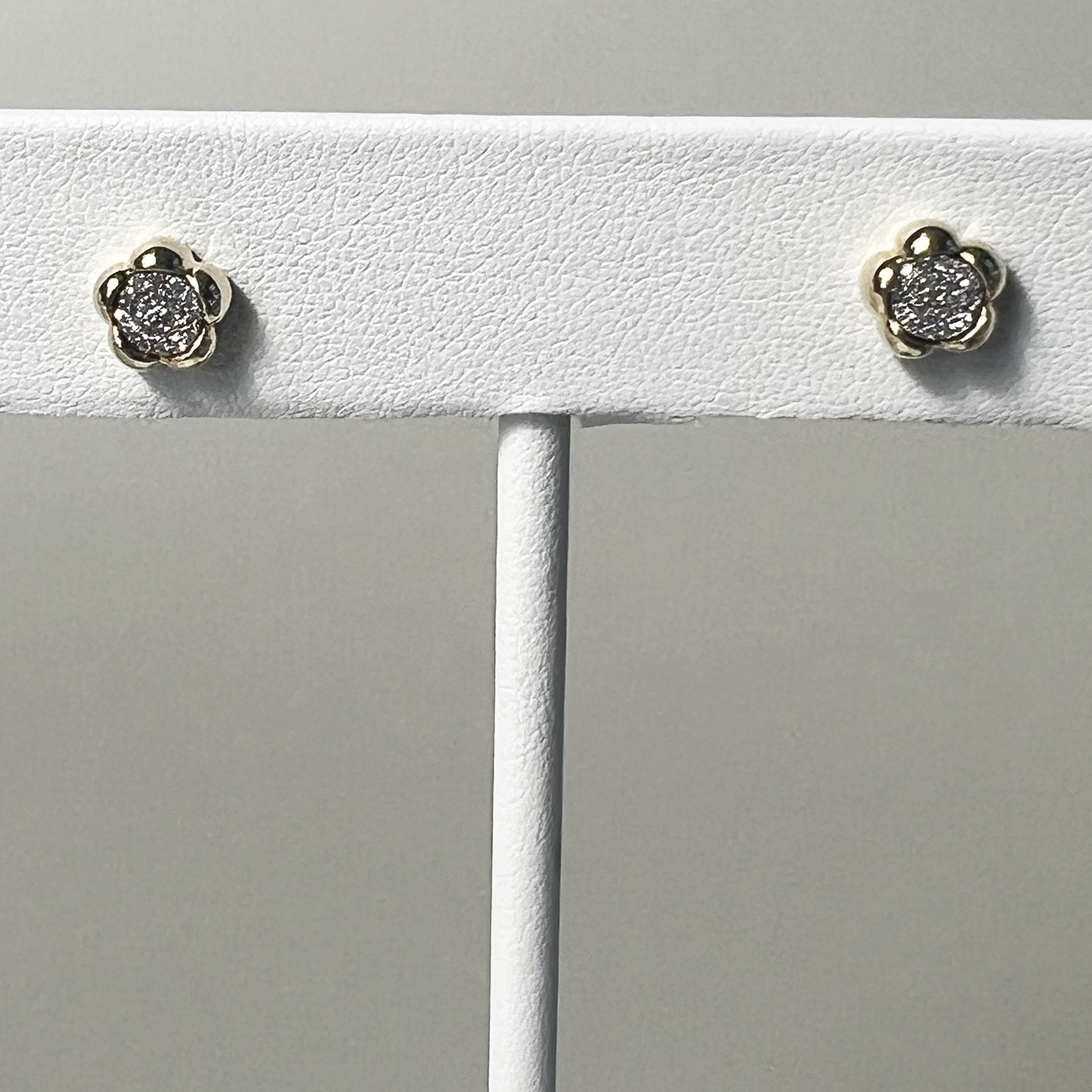 Crosby Pave Studs - V2 | 10K Yellow Gold | White Diamond