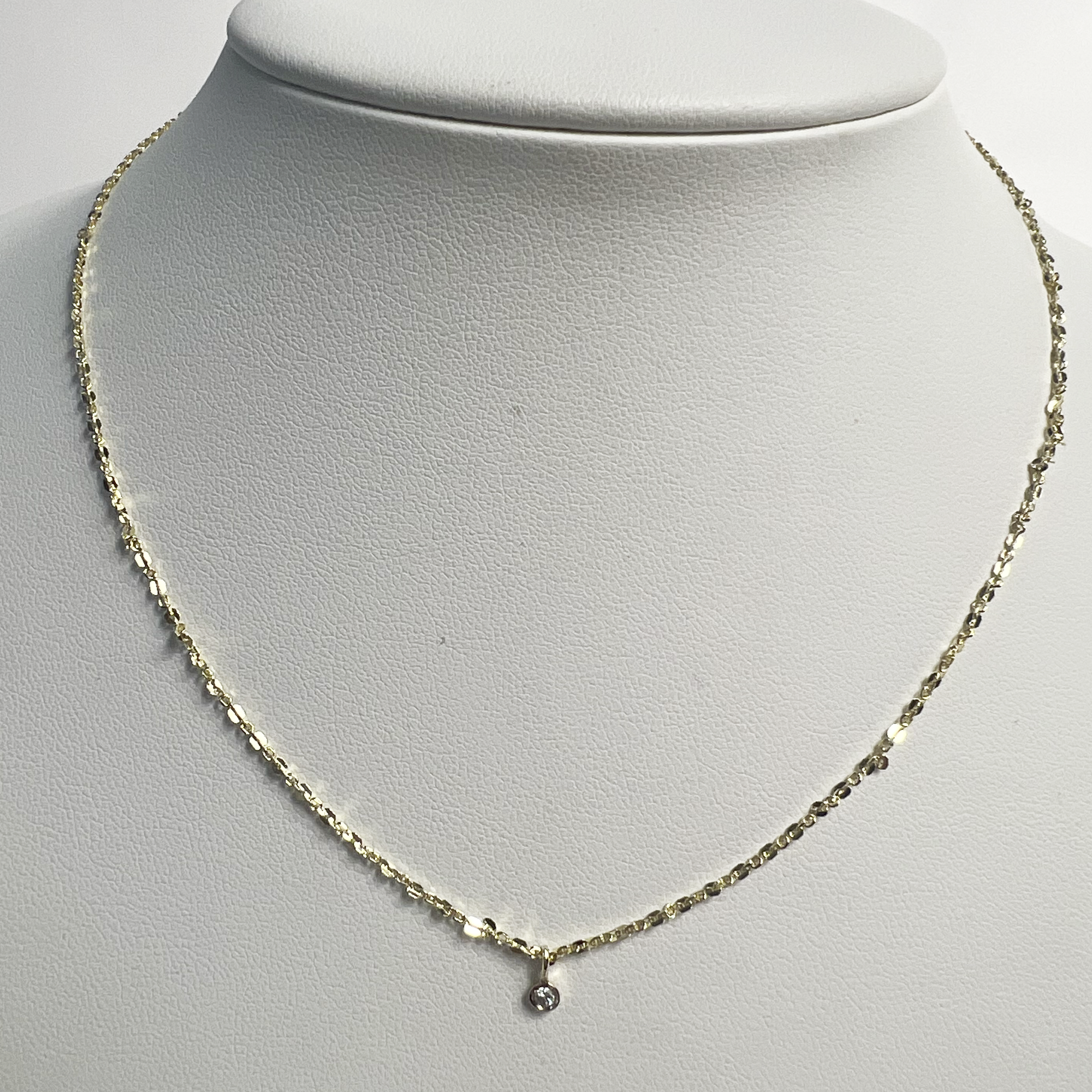 Small Diamond Choker | 10K Yellow Gold | White Diamond
