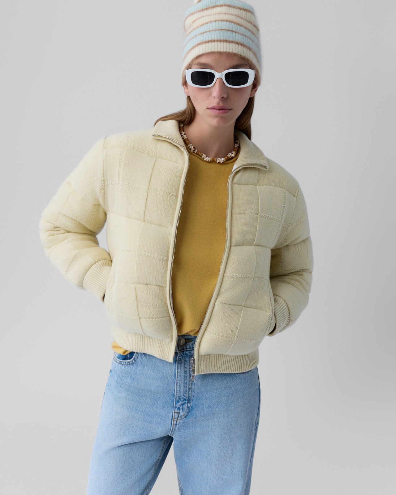 Quilted Puffer Jacket | Mist