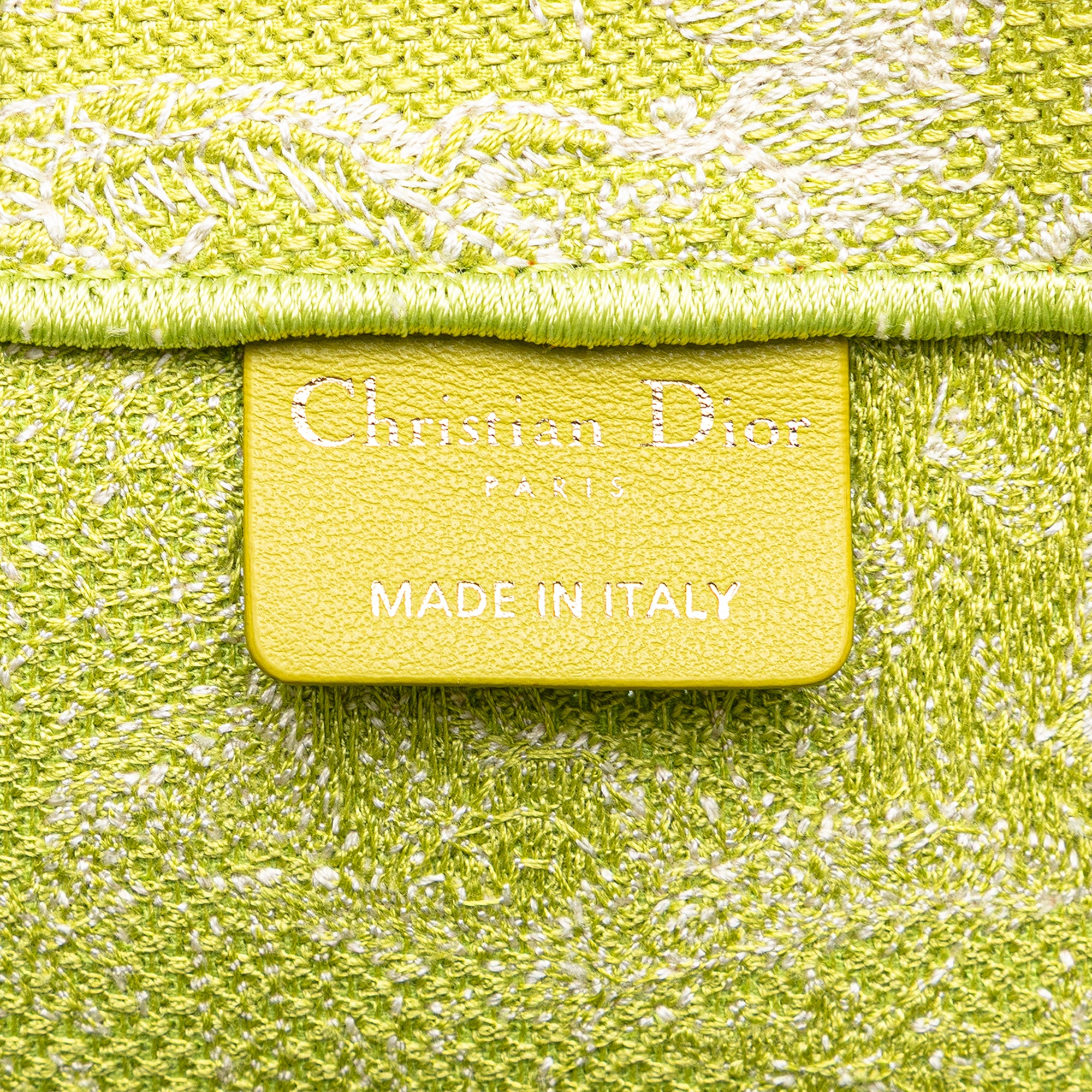 Dior | Pre-Owned Medium Canvas Embroidered Dioriviera Toile De Jouy Book Tote | Green/Light Green