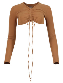 Women | Christopher Esber | Long-sleeve Sun Swim Tee | Suede Brown