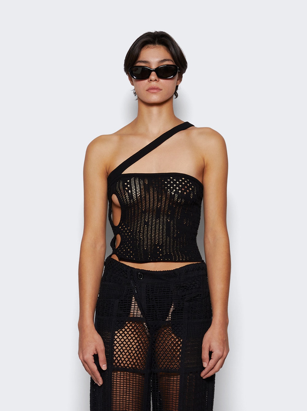 Women | Roberta Einer | Lasso Sheer Top | Black