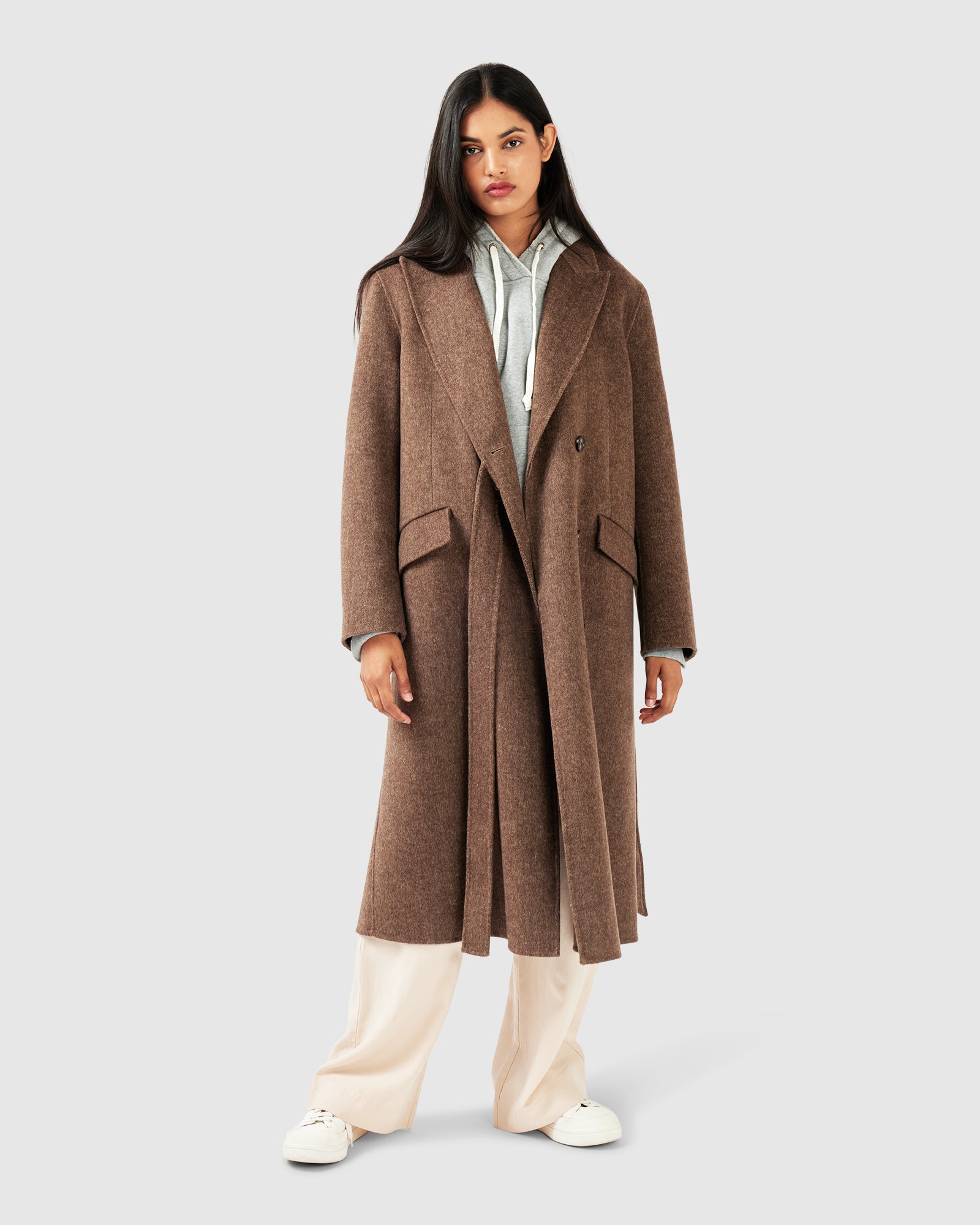 Right There Side Tie Coat | Women | Walnut