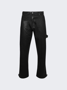 Men | Rhude | Oil Stain Reza Double Knee Jeans | Black